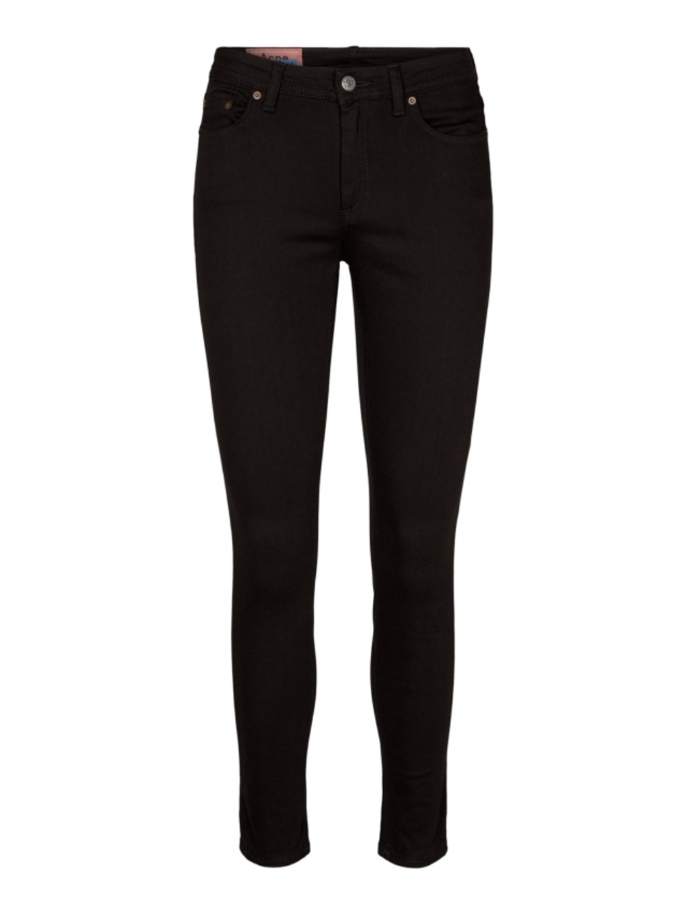 Acne Studios Skinny Jeans, Size 25, Black Denim, High Rise, Ankle Length